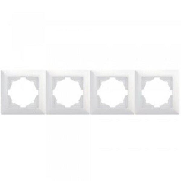 Visage 4-fach Rahmen für 4 Jalousietaster Steckdosen Schalter Dimmer gunsan weiß